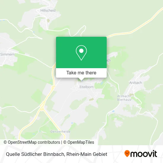 Карта Quelle Südlicher Binnbach