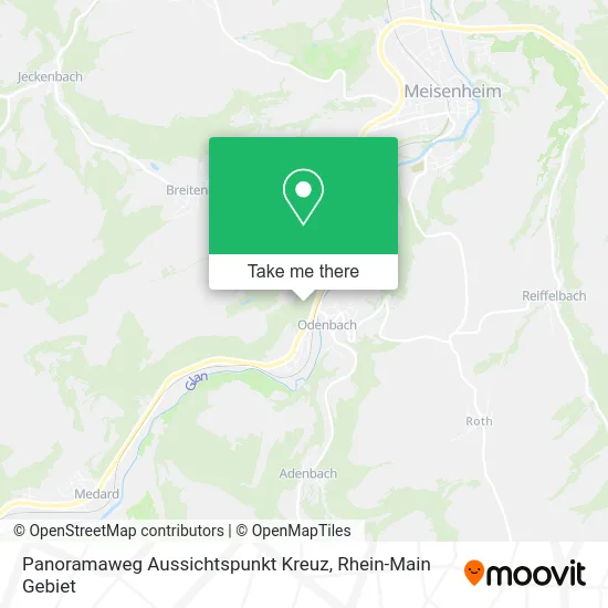 Карта Panoramaweg Aussichtspunkt Kreuz
