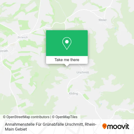 Карта Annahmenstelle Für Grünabfälle Urschmitt