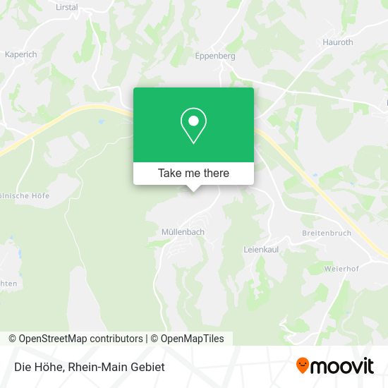 Карта Die Höhe