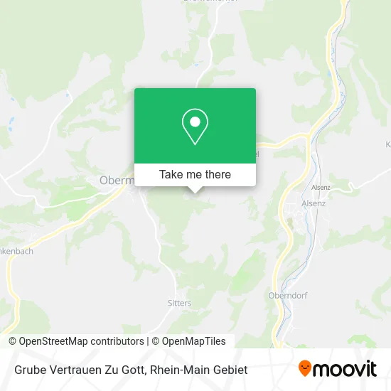 Карта Grube Vertrauen Zu Gott