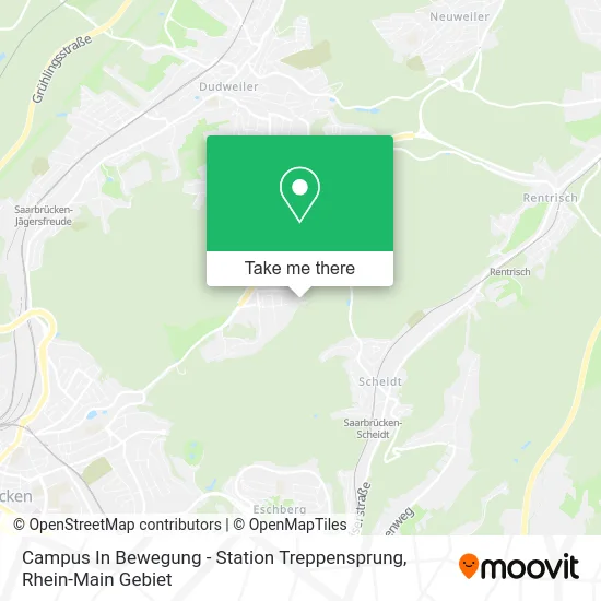 Карта Campus In Bewegung - Station Treppensprung