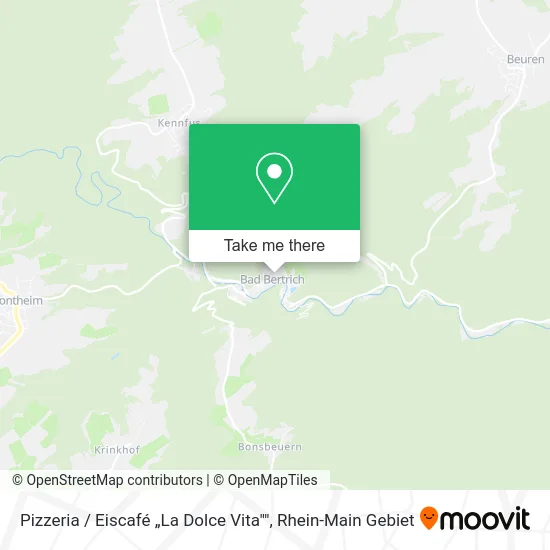 Карта Pizzeria / Eiscafé „La Dolce Vita""