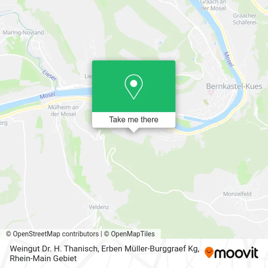 Карта Weingut Dr. H. Thanisch, Erben Müller-Burggraef Kg