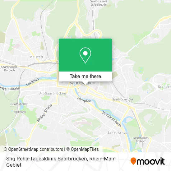 Карта Shg Reha-Tagesklinik Saarbrücken