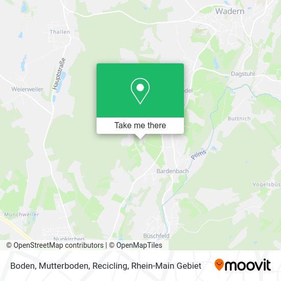 Карта Boden, Mutterboden, Recicling