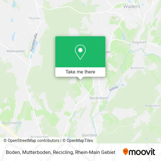 Карта Boden, Mutterboden, Recicling