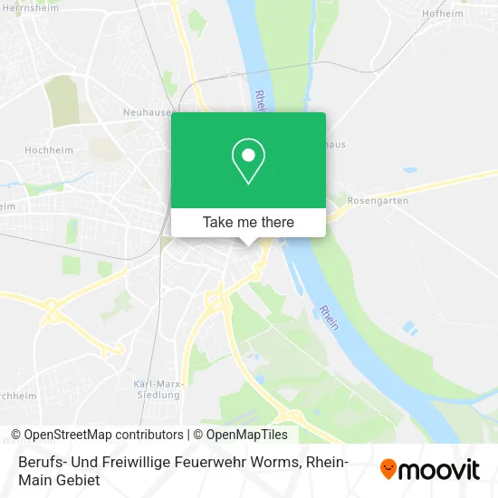 Карта Berufs- Und Freiwillige Feuerwehr Worms