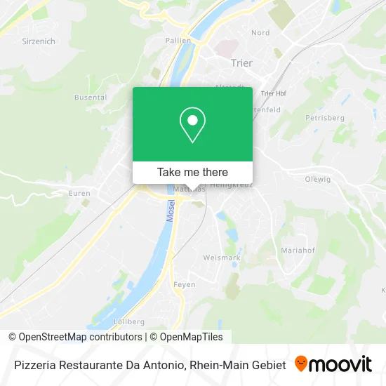 Карта Pizzeria Restaurante Da Antonio