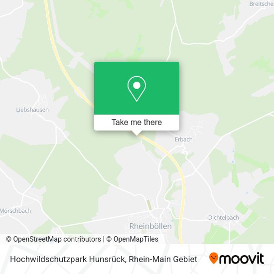 Карта Hochwildschutzpark Hunsrück