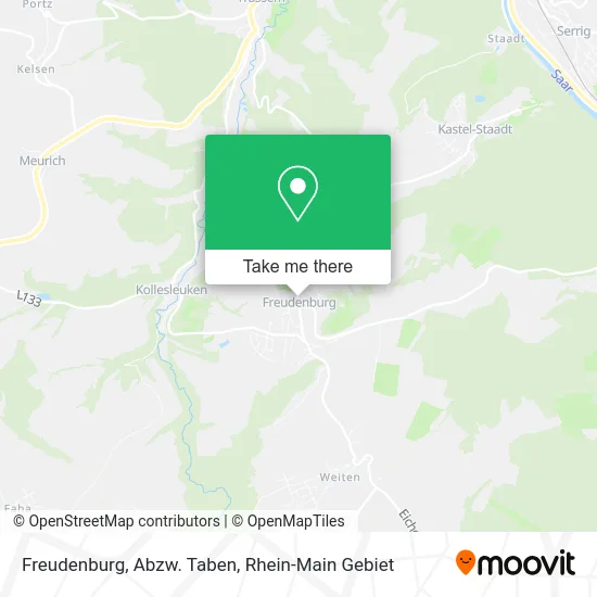 Карта Freudenburg, Abzw. Taben