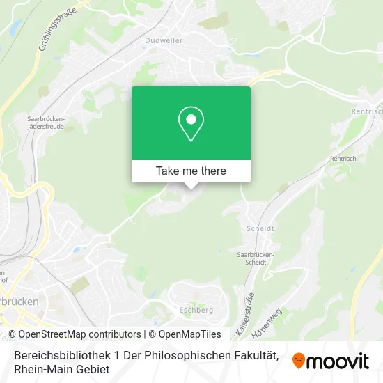 Карта Bereichsbibliothek 1 Der Philosophischen Fakultät