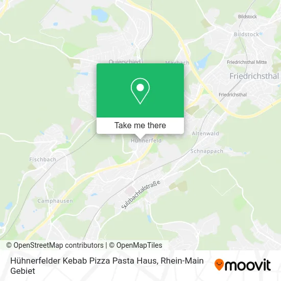 Карта Hühnerfelder Kebab Pizza Pasta Haus