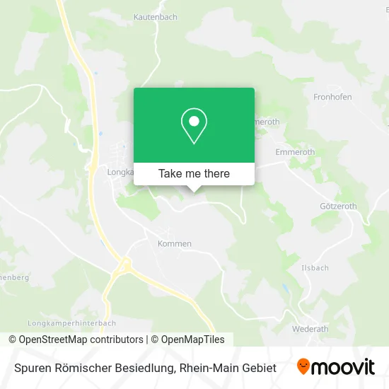 Карта Spuren Römischer Besiedlung