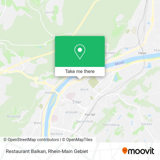 Карта Restaurant Balkan