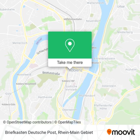 Карта Briefkasten Deutsche Post