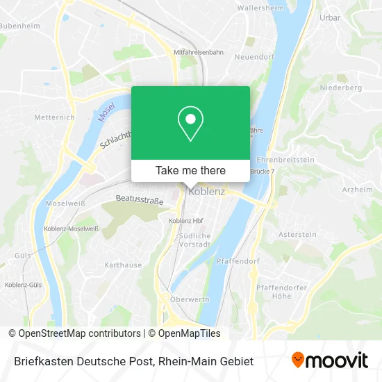 Карта Briefkasten Deutsche Post