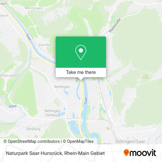 Карта Naturpark Saar-Hunsrück