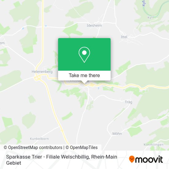 Карта Sparkasse Trier - Filiale Welschbillig