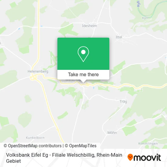 Карта Volksbank Eifel Eg - Filiale Welschbillig