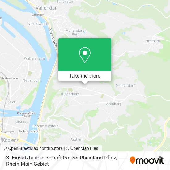 Карта 3. Einsatzhundertschaft Polizei Rheinland-Pfalz