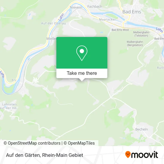 Карта Auf den Gärten