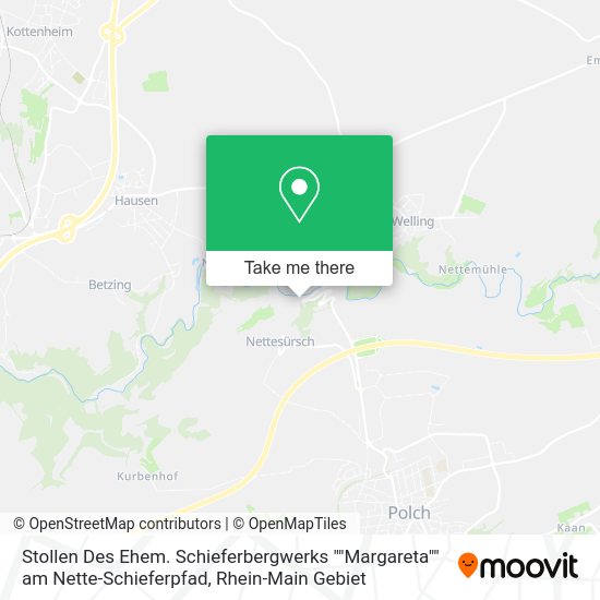 Карта Stollen Des Ehem. Schieferbergwerks ""Margareta"" am Nette-Schieferpfad