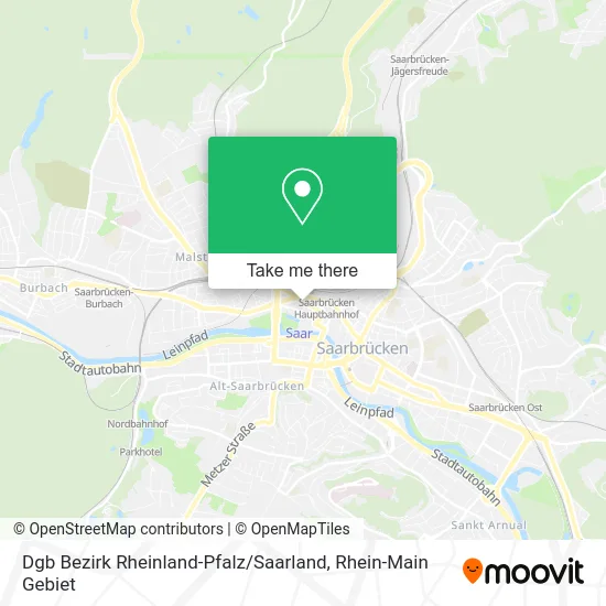 Карта Dgb Bezirk Rheinland-Pfalz / Saarland