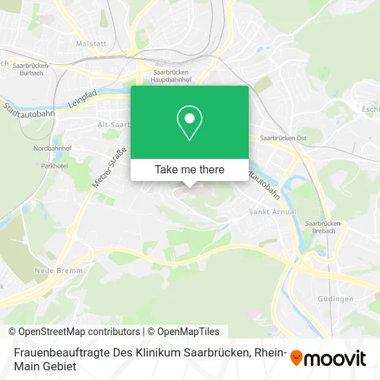 Карта Frauenbeauftragte Des Klinikum Saarbrücken