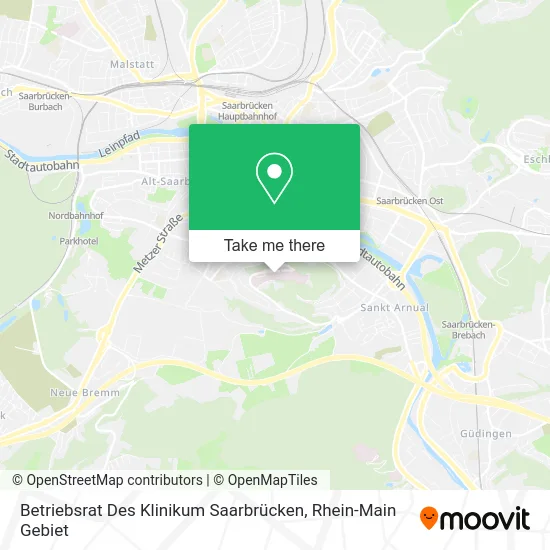 Карта Betriebsrat Des Klinikum Saarbrücken