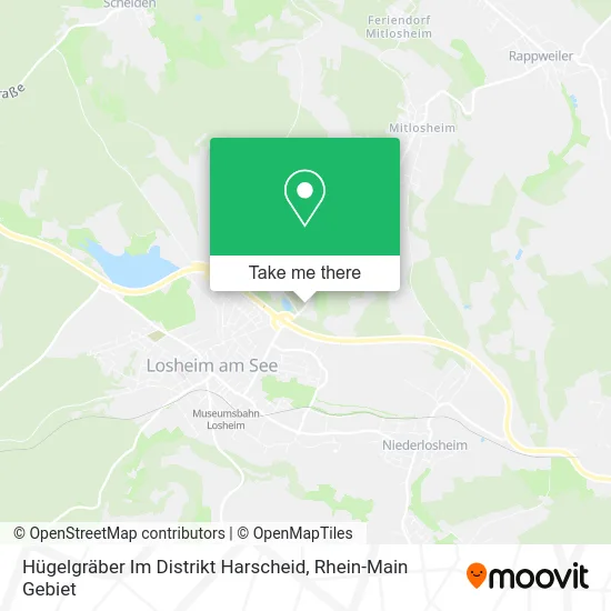 Карта Hügelgräber Im Distrikt Harscheid