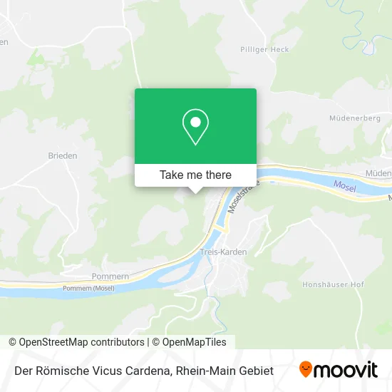 Карта Der Römische Vicus Cardena