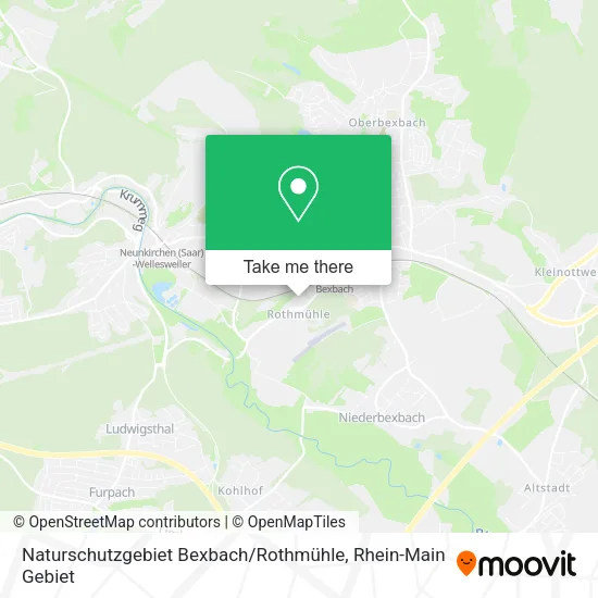 Карта Naturschutzgebiet Bexbach / Rothmühle