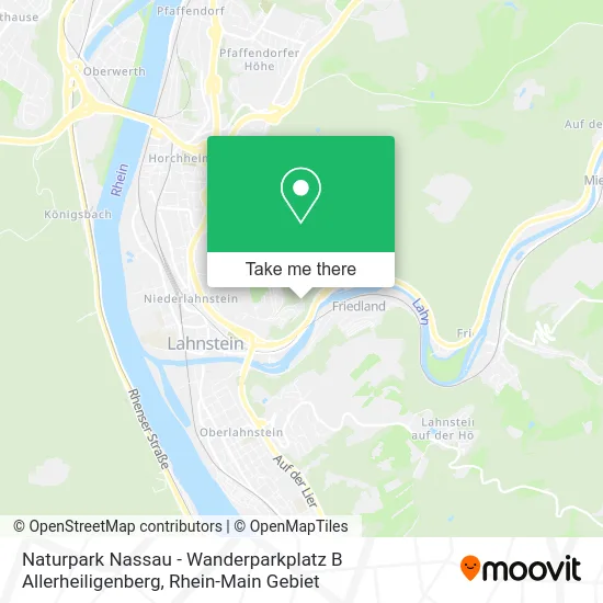 Карта Naturpark Nassau - Wanderparkplatz B Allerheiligenberg