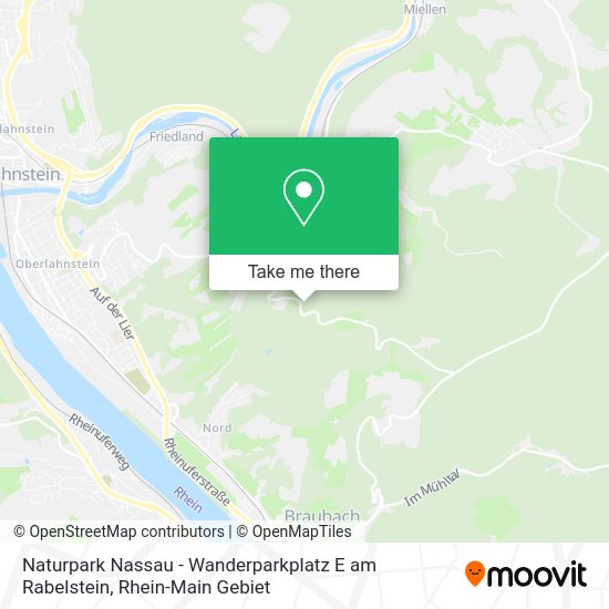 Карта Naturpark Nassau - Wanderparkplatz E am Rabelstein