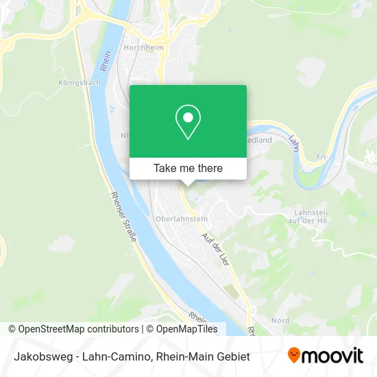 Карта Jakobsweg - Lahn-Camino