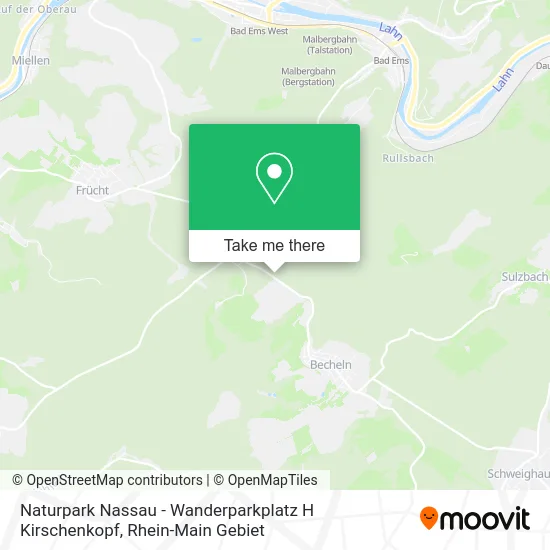 Карта Naturpark Nassau - Wanderparkplatz H Kirschenkopf