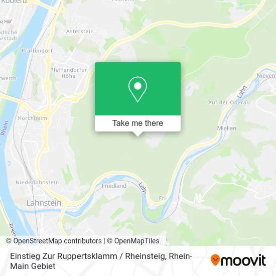 Карта Einstieg Zur Ruppertsklamm / Rheinsteig