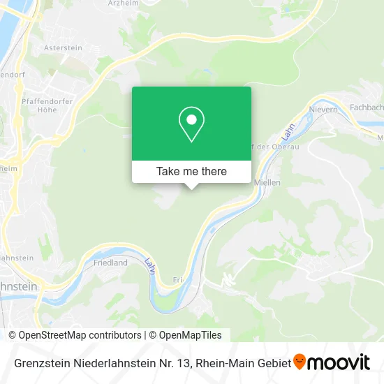 Карта Grenzstein Niederlahnstein Nr. 13