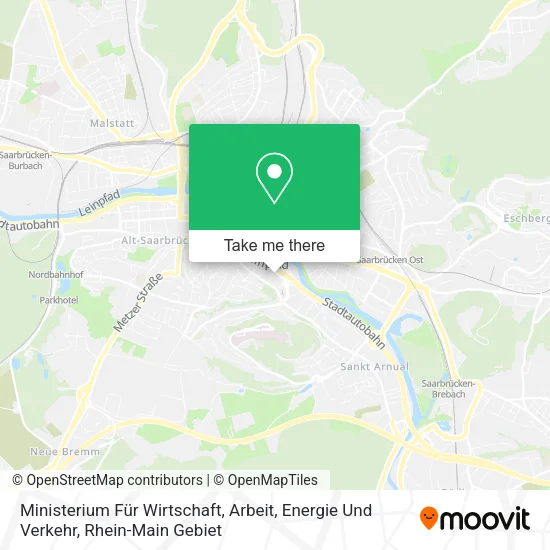 Карта Ministerium Für Wirtschaft, Arbeit, Energie Und Verkehr