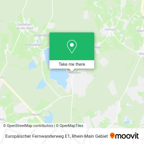 Карта Europäischer Fernwanderweg E1