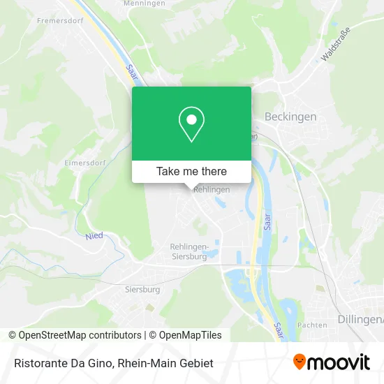Карта Ristorante Da Gino
