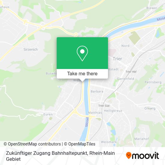 Карта Zukünftiger Zugang Bahnhaltepunkt