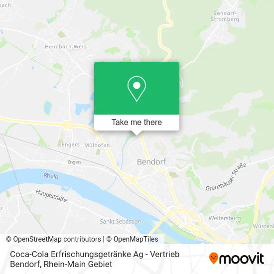 Карта Coca-Cola Erfrischungsgetränke Ag - Vertrieb Bendorf