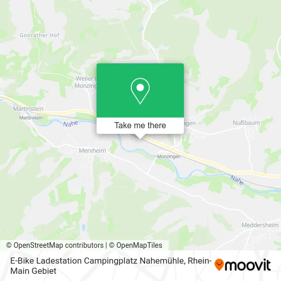 Карта E-Bike Ladestation Campingplatz Nahemühle