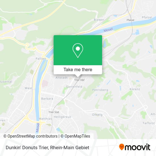 Карта Dunkin' Donuts Trier