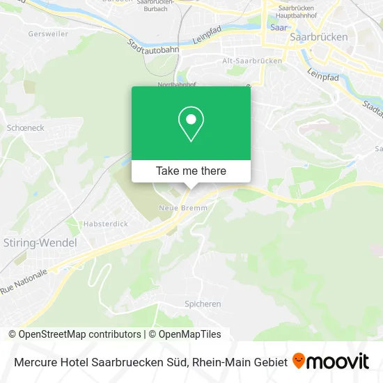 Карта Mercure Hotel Saarbruecken Süd