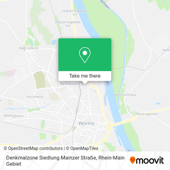 Карта Denkmalzone Siedlung Mainzer Straße