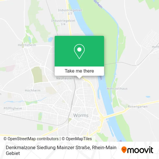 Карта Denkmalzone Siedlung Mainzer Straße