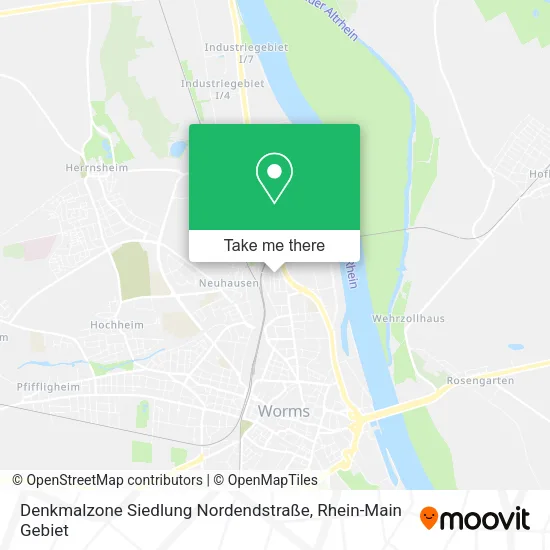 Карта Denkmalzone Siedlung Nordendstraße